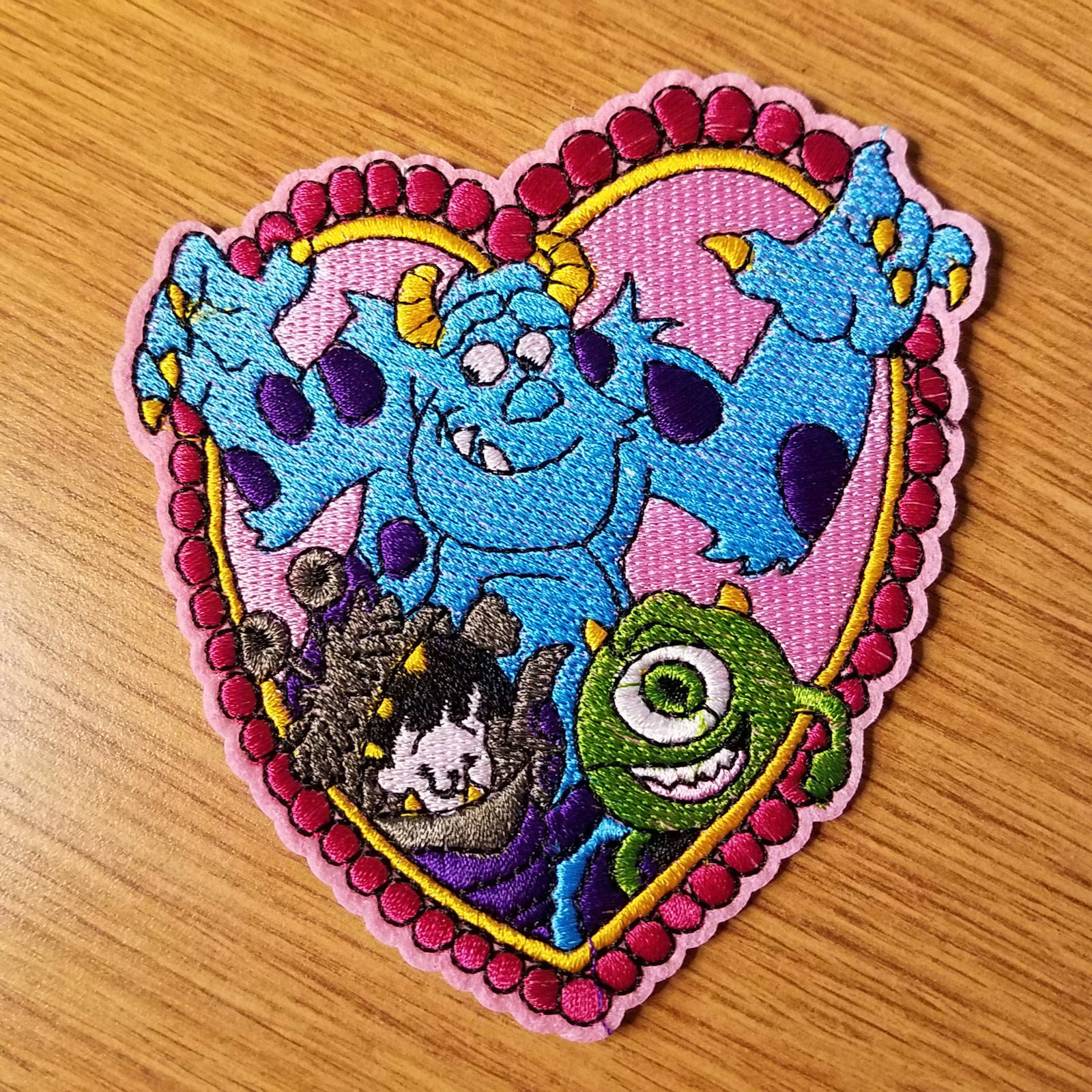 Monsters Inc Heart Patch 4 1/2 inches tall