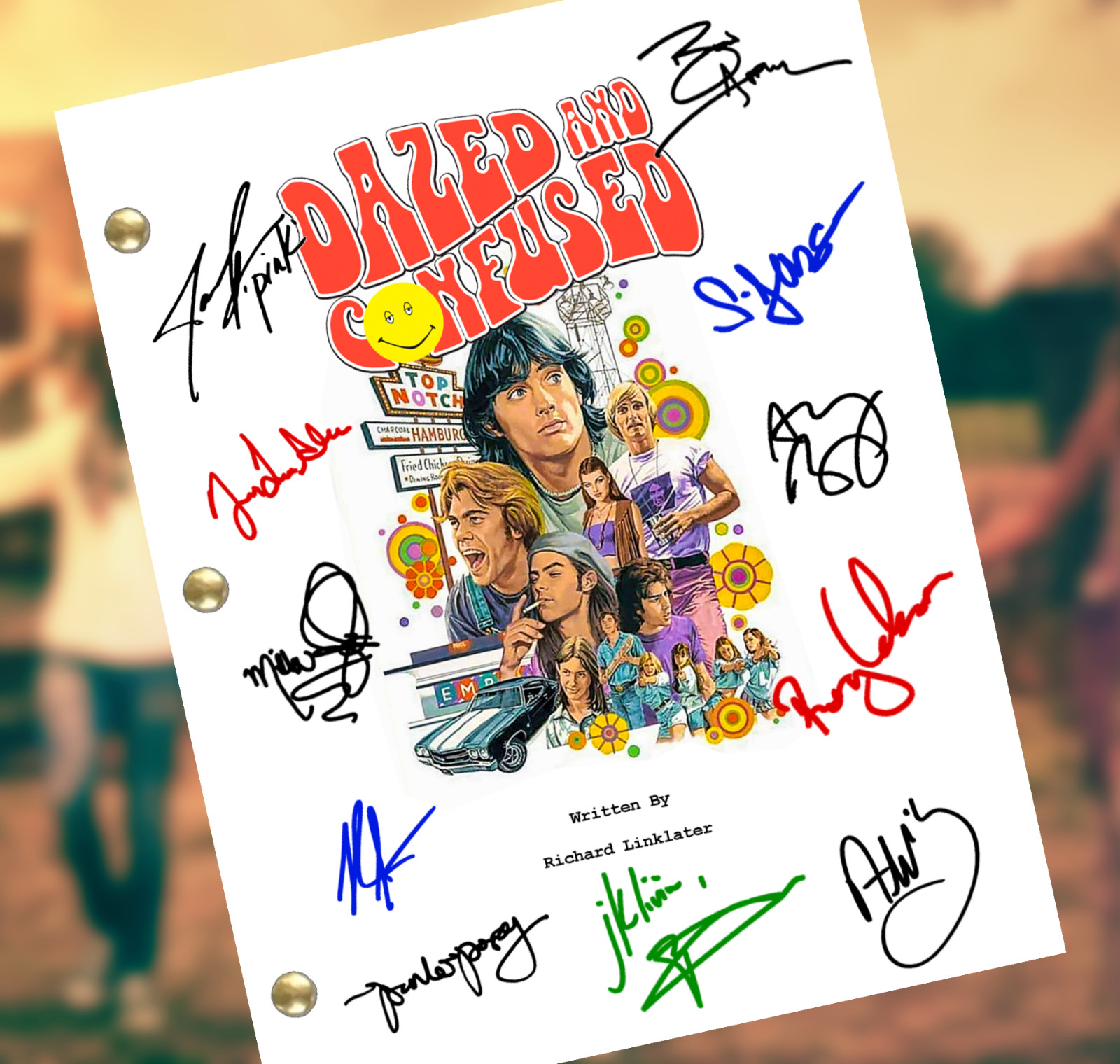Dazed and Confused Script Signed- Autograph Reprints- 119 Pages