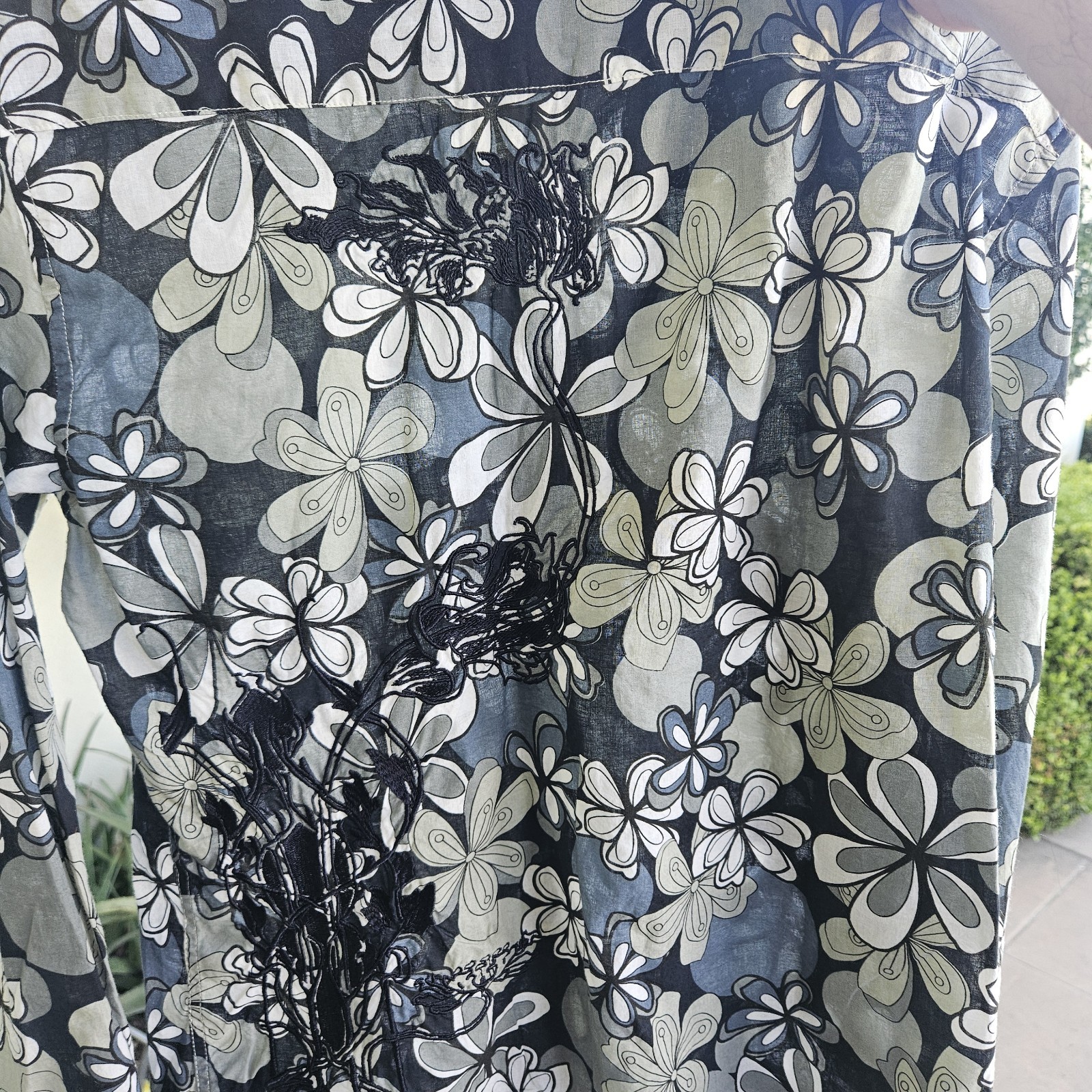 NWT Jimi Hendrix Experience Purple Label Mens Small Floral Embroidered Button Up