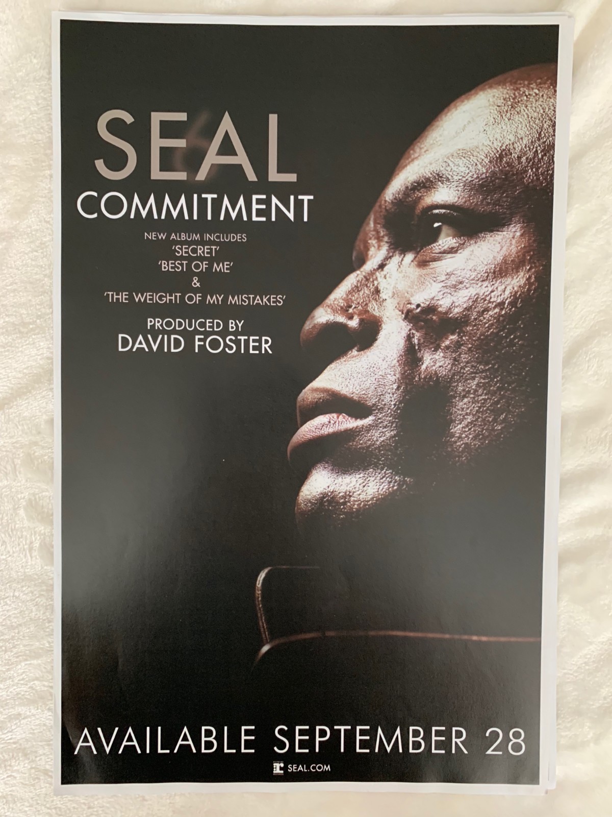 SEAL promotional 11×17 official poster Commitment (Not a CD, DVD or Vinyl)
