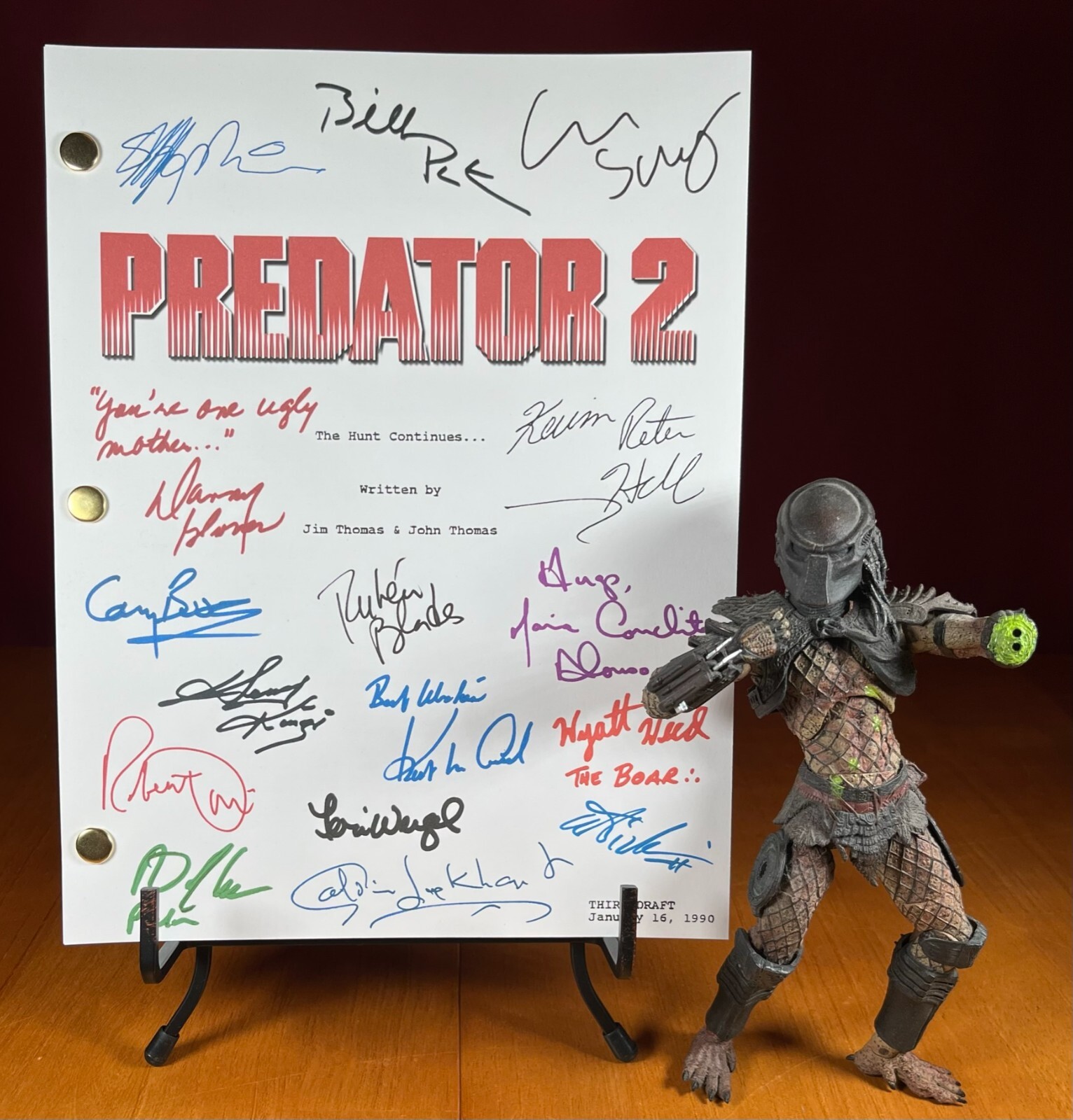 Predator 2 Script Signed- Autograph Reprints – Full Script – 108 Pages