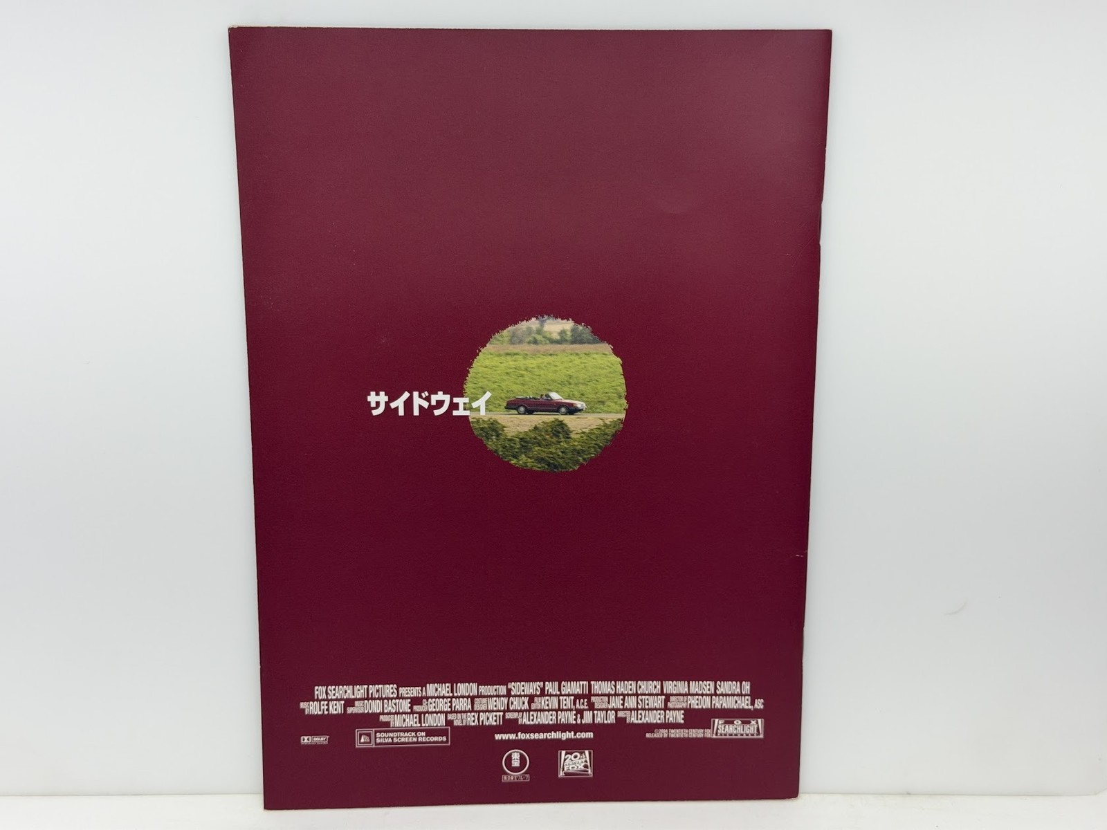 Sideways (2004) Japanese Movie Program – Paul Giamatti Virginia Madsen