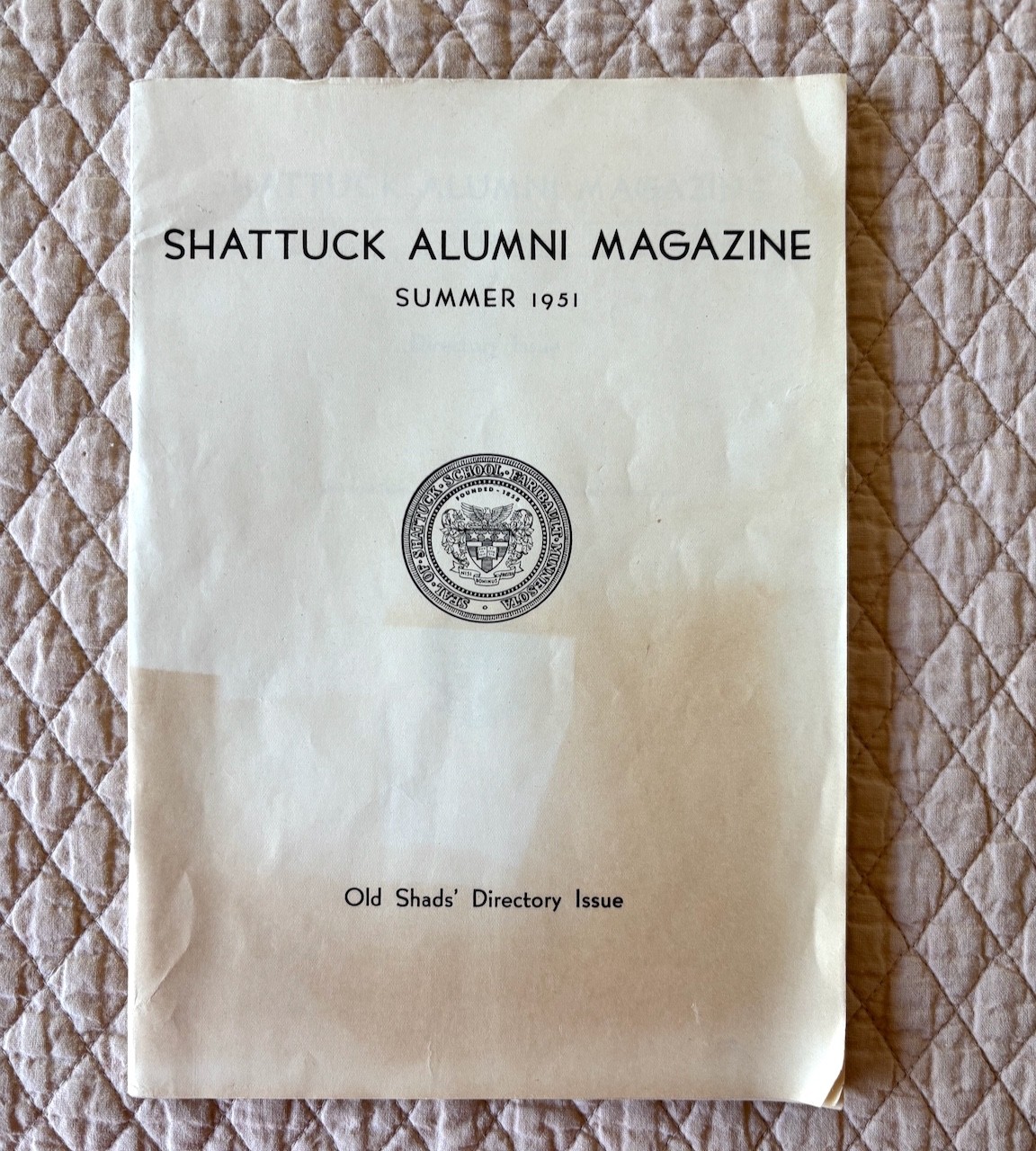 MARLON BRANDO Shattuck Military High School Class of 1944 Alumni Directory 1951