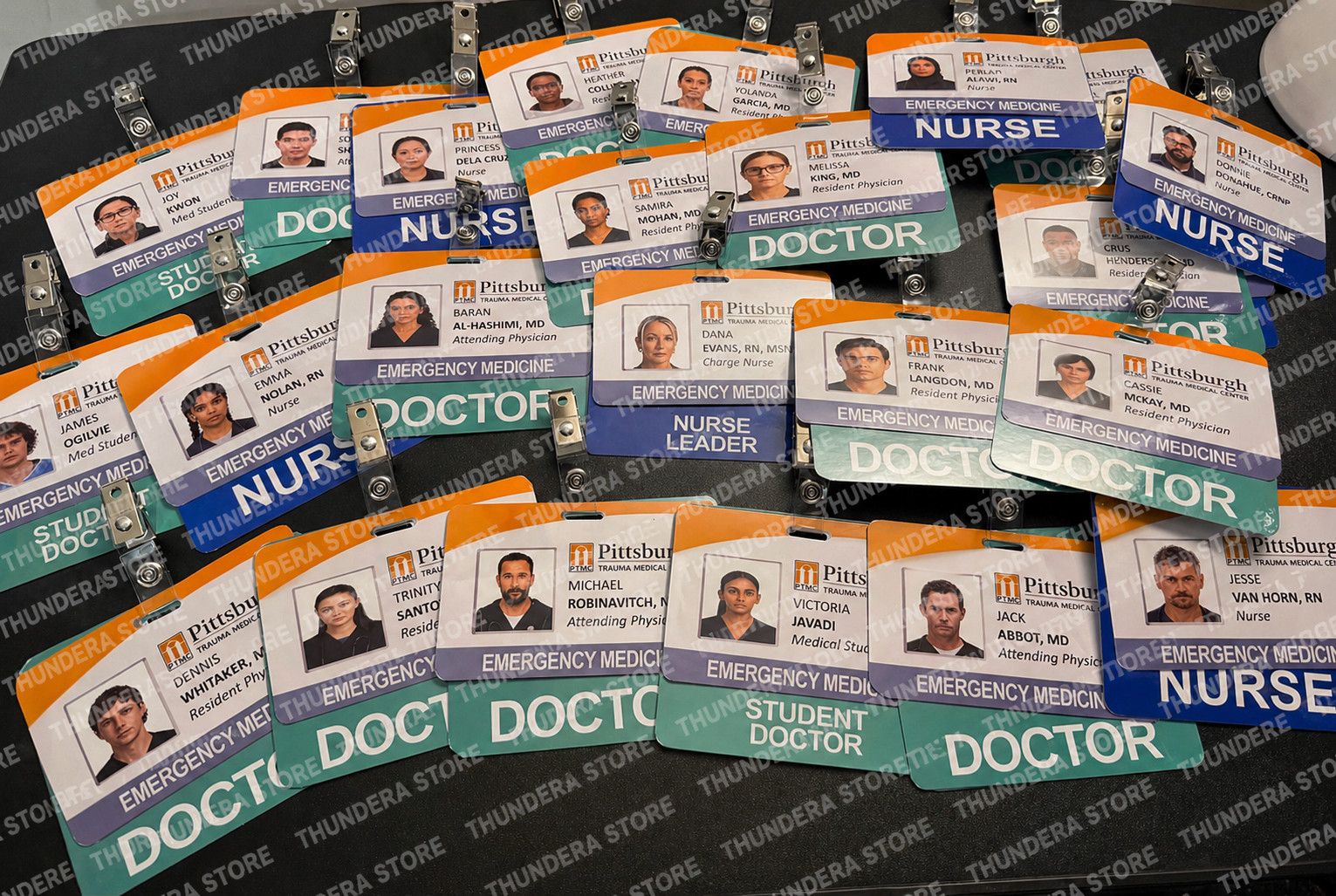 “THE PITT” TV SHOW CHARACTER ID BADGE REPLICAS