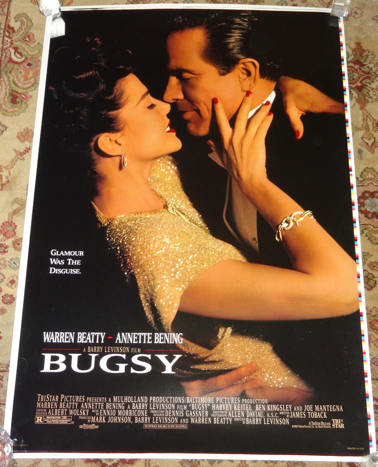 Rare ‘BUGSY’ ORIGINAL MOVIE POSTER 1991 1S Executive Printers Proof