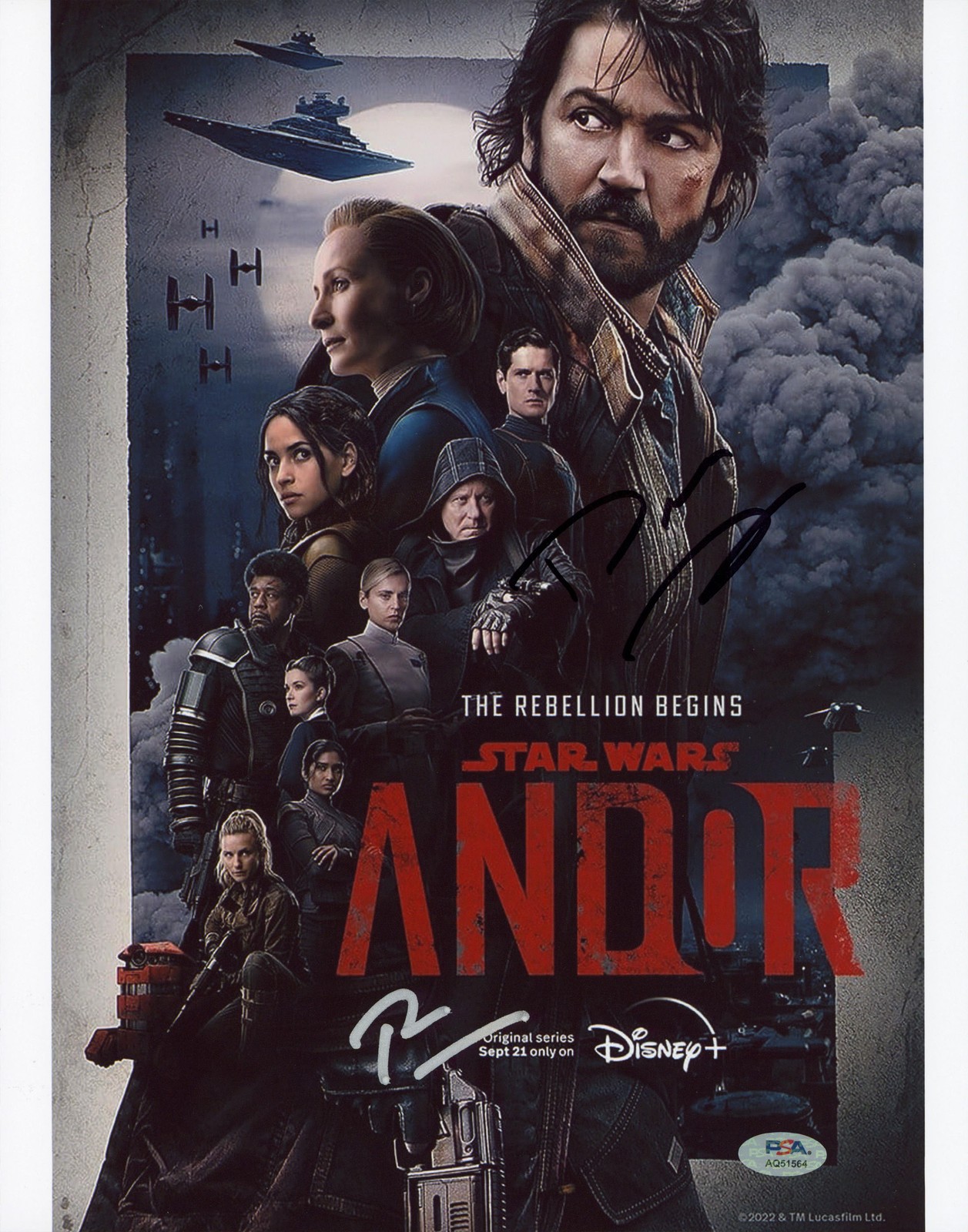 Tony Gilroy & Dan Gilroy Star Wars Andor Signed 11×14 Photo PSA/DNA #AQ51564