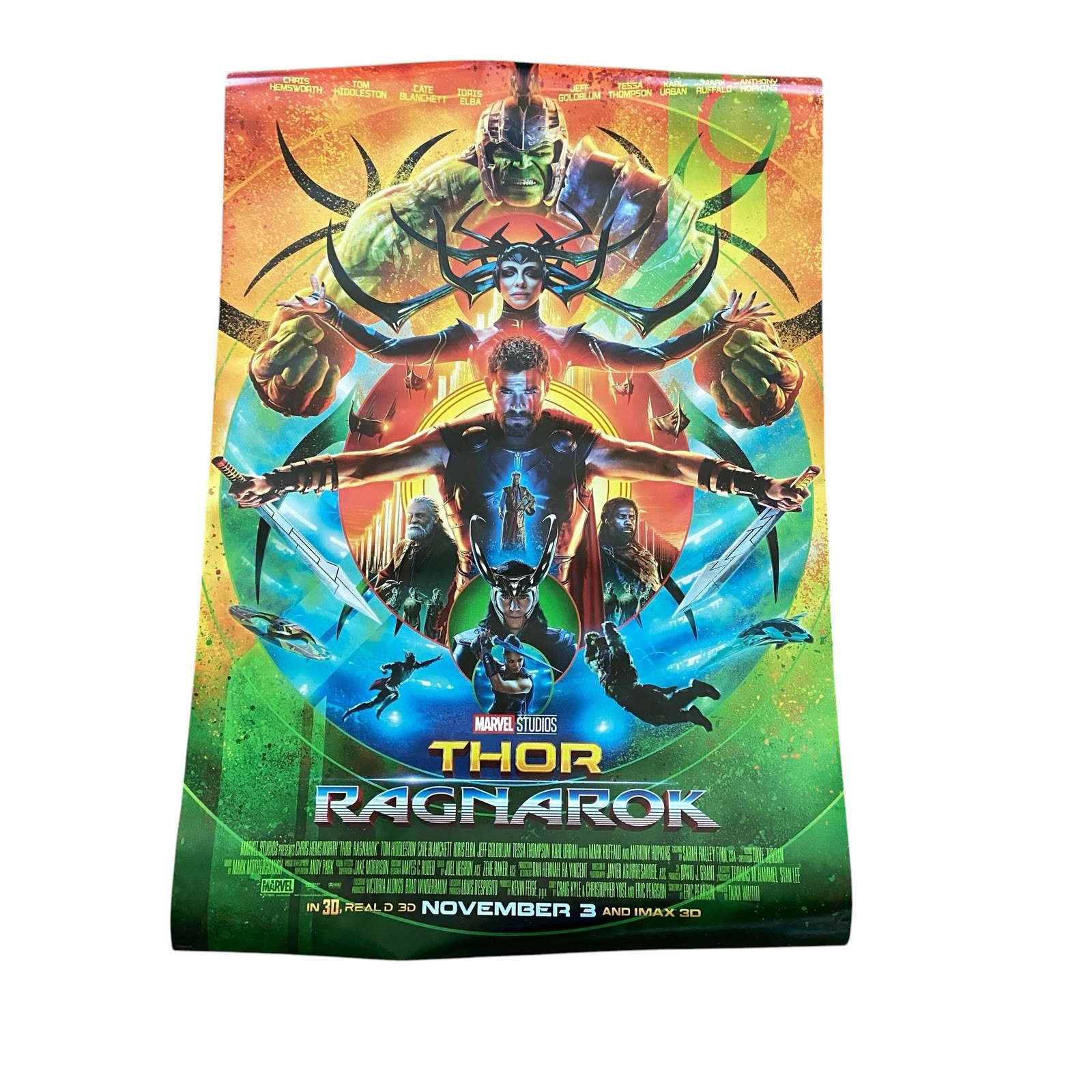 Marvel Thor Ragnarok Double-Sided Movie Poster with Mirror Image for Lightbox