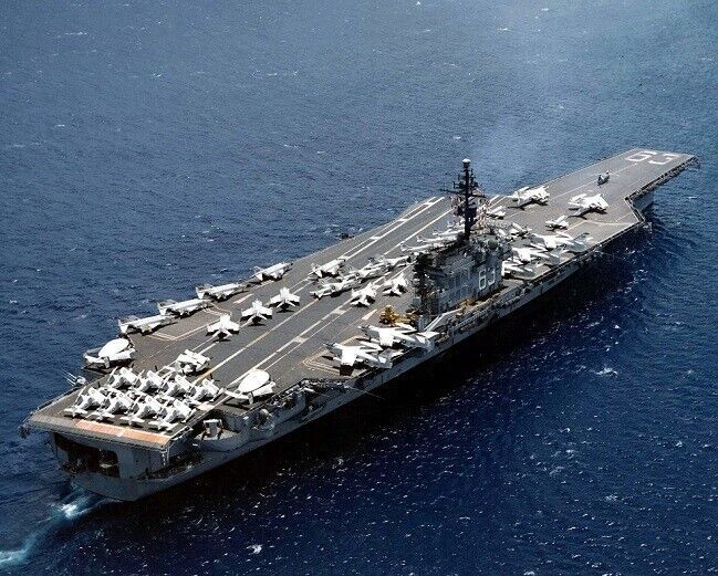 U.S. Navy Aircraft Carrier USS Kitty Hawk At Sea 8×10 Picture Celebrity Print