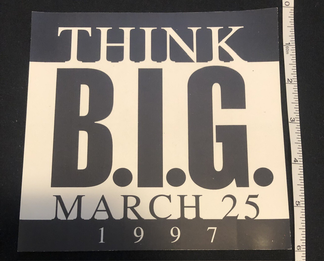 *RARE* Notorious B.I.G. Bad Boy Ent. PROMO STICKER “Think BIG” Life After Death