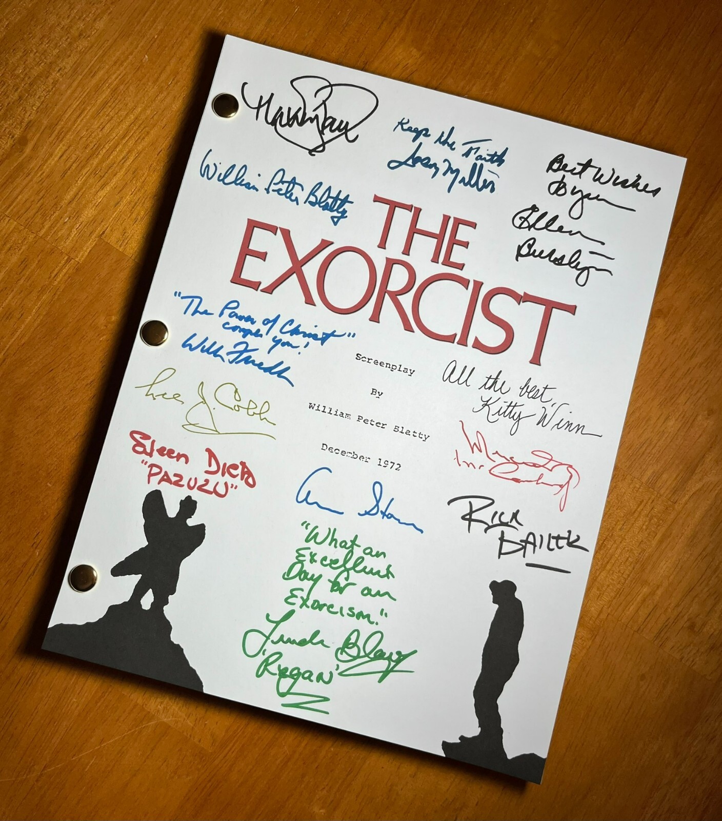 The Exorcist Script Signed- Autograph Reprints- 137 Pages- William Peter Blatty