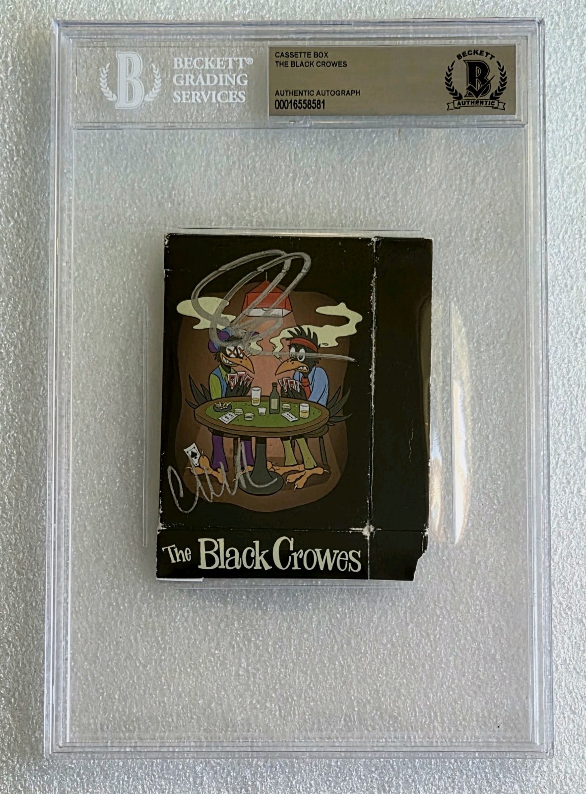THE BLACK CROWES SIGNED BECKETT BAS COA AUTOGRAPHED SLABBED CHRIS RICH ROBINSON