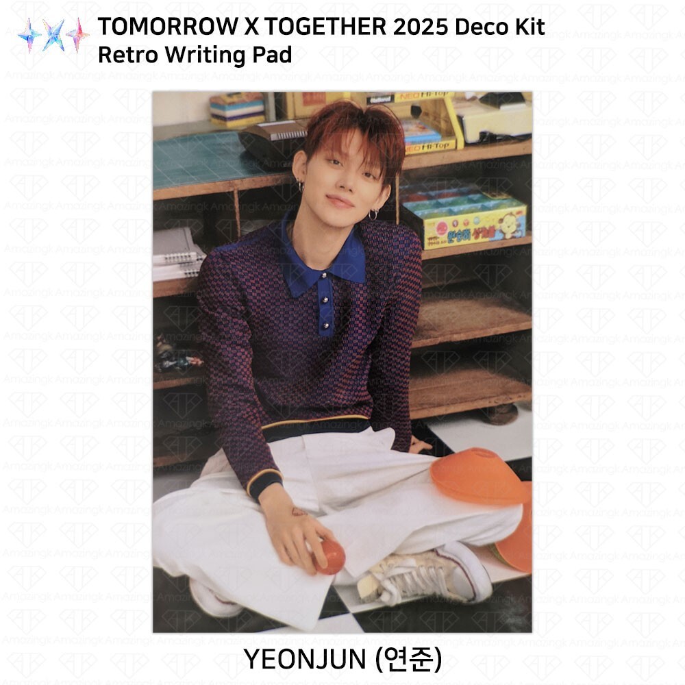TXT 2025 Deco Kit Retro Writing Pad Spring Photobook Sticker Book Diy Letter Set