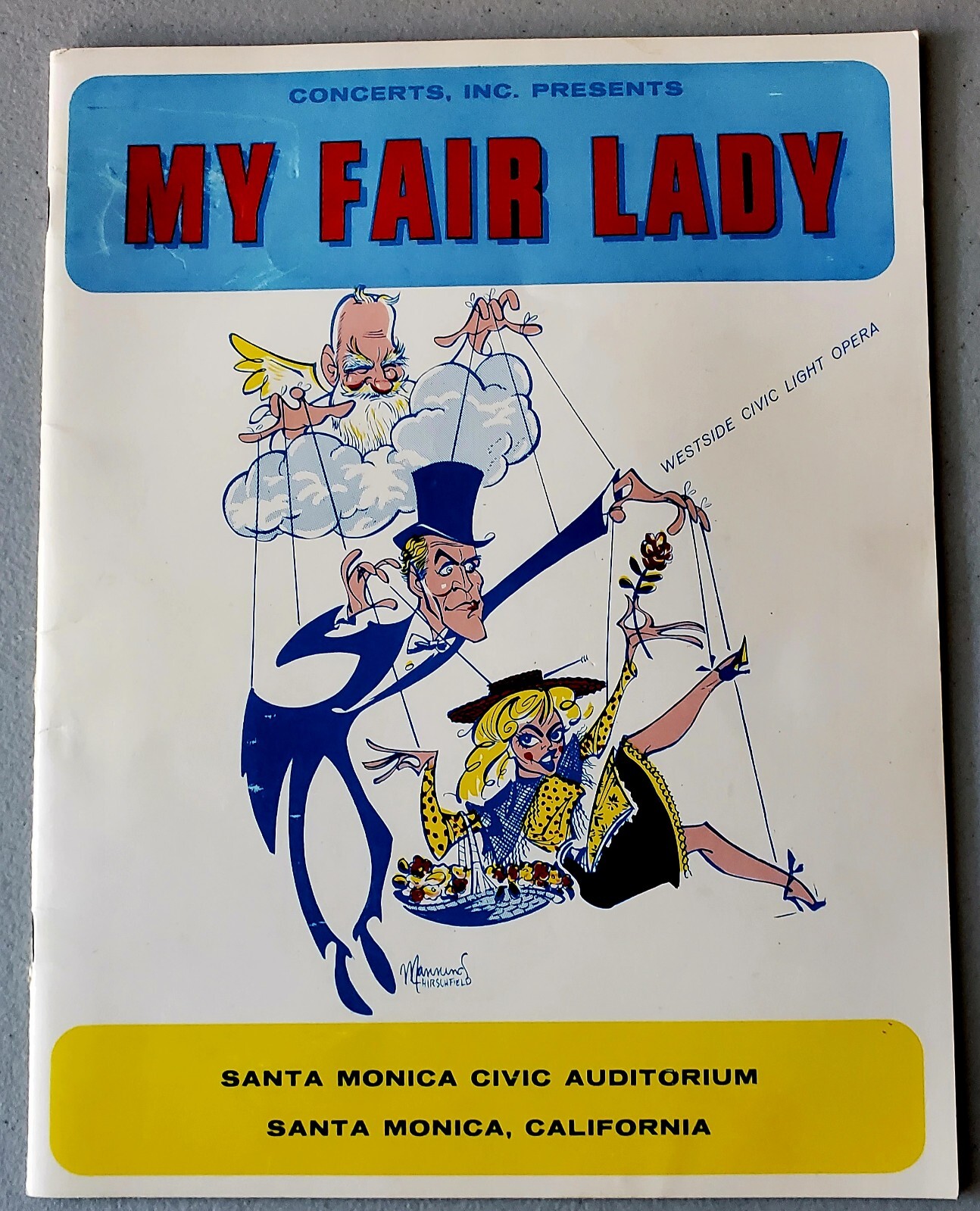 Vintage ‘My Fair Lady’ Souvenir Program Santa Monica Cvic Auditorium 1960’s
