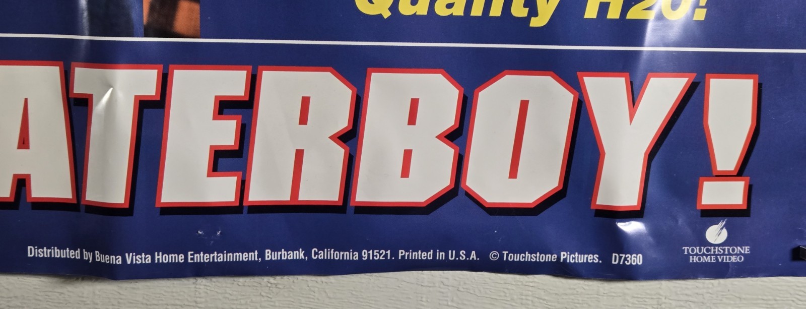 RARE 1998 THE WATERBOY Blockbuster Video Promo VINYL BANNER 70×36 Adam Sandler