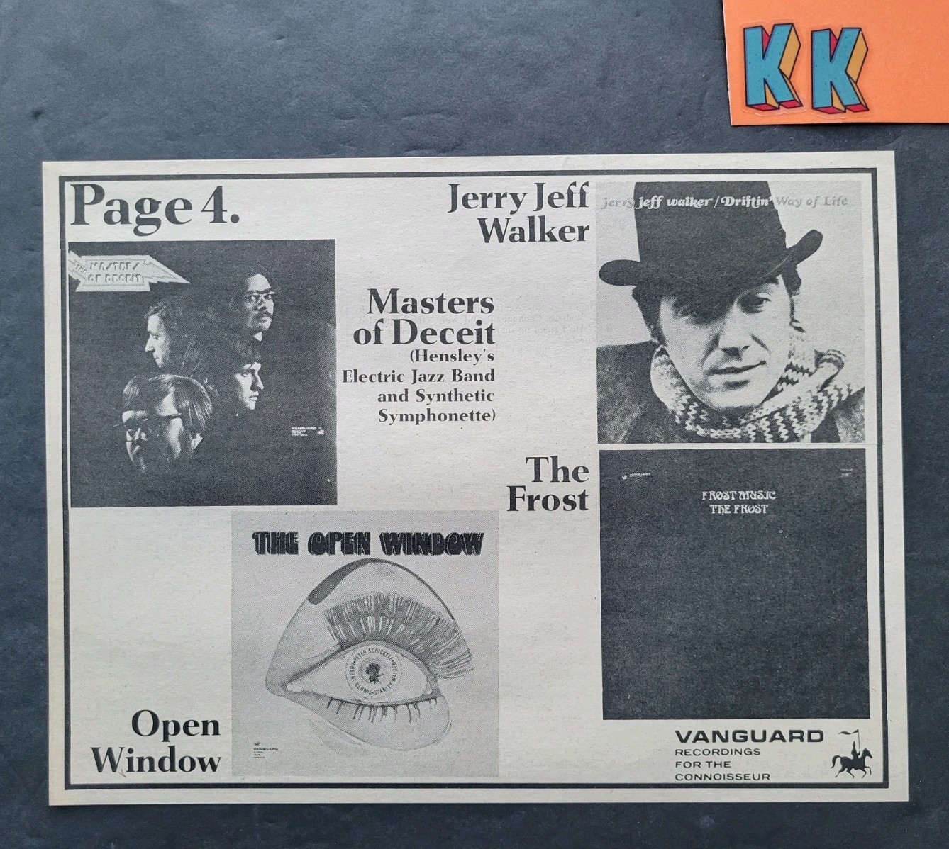 Jerry Jeff Walker Driftin’ Way Of Life Album Promo Print Ad Circa 1970
