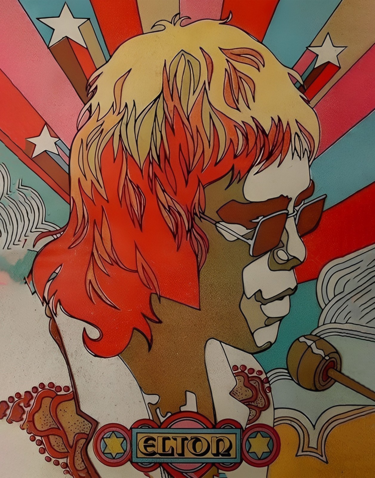 Elton John in Concert Mini 13″ X 19″ Concert Poster only or Framed