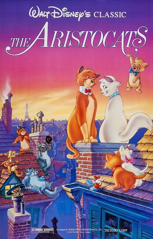 Walt Disney’s The Aristocats movie poster (b) : 11 x 17 inches