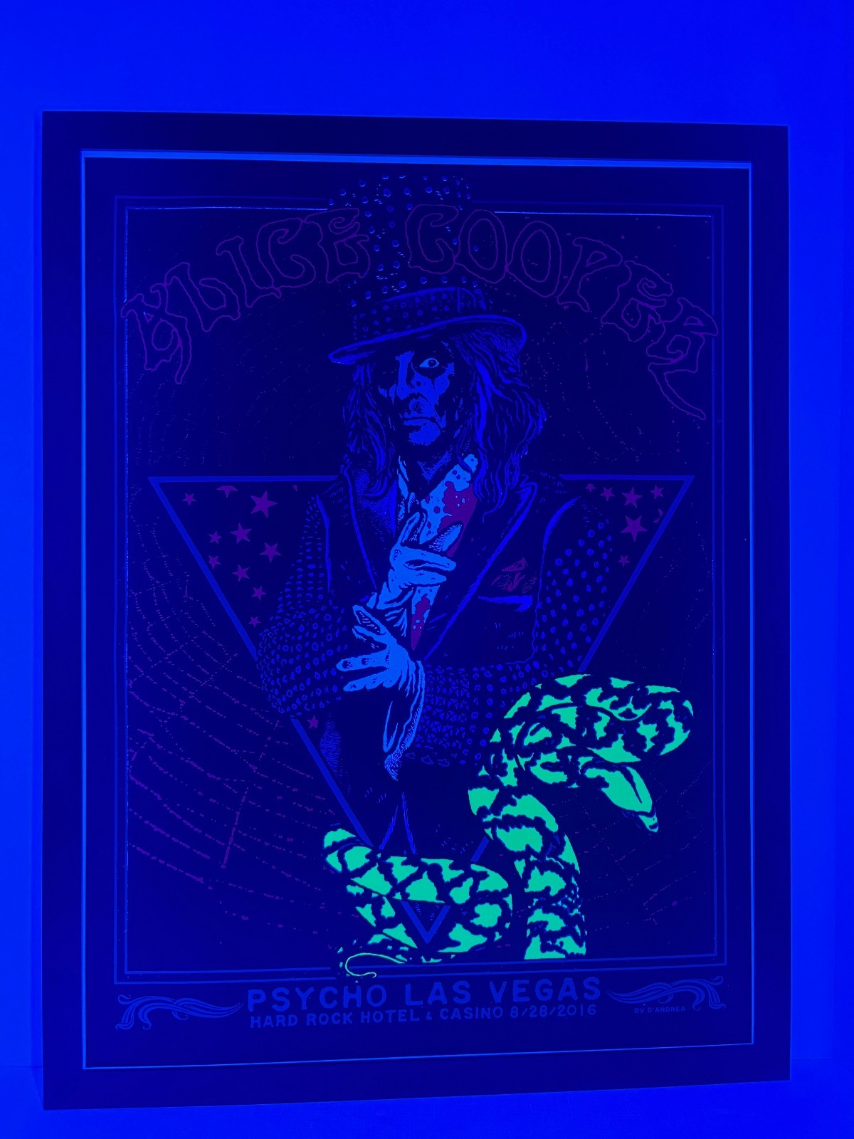 Psycho Las Vegas Alice Cooper 2016 Poster Hard Rock Hotel 18×24 Framed NM