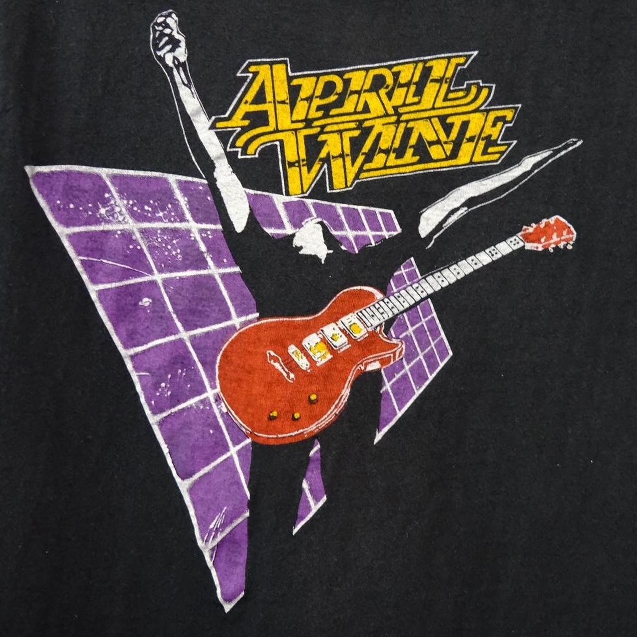 1982 April Wine Power Play Tour Cutoff (w/ original ticket stub) size Sm 17×26