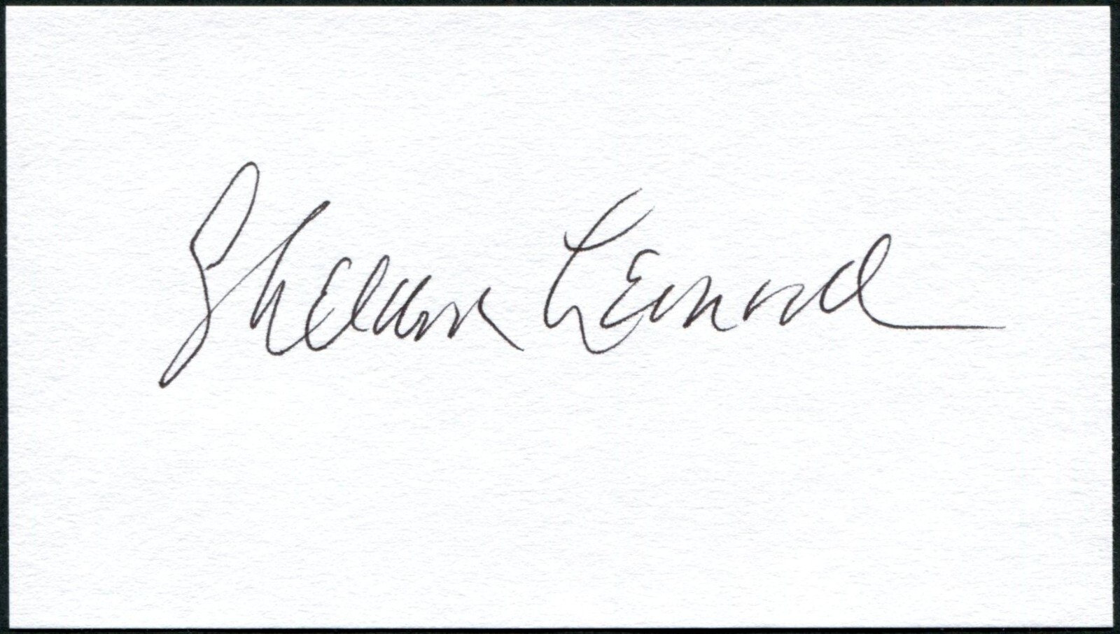 SHELDON LEONARD SIGNED 3X5 INDEX CARD ANDY GRIFFITH DICK VAN DYKE GOMER PYLE