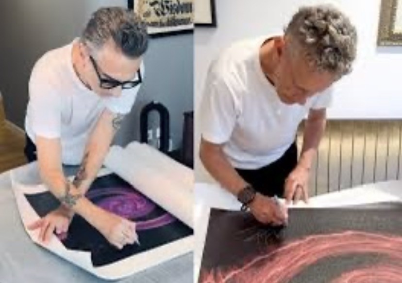 SIGNED Soundwaves Art — Depeche Mode Rush – Dave Gahan, Martin Gore Signed Print