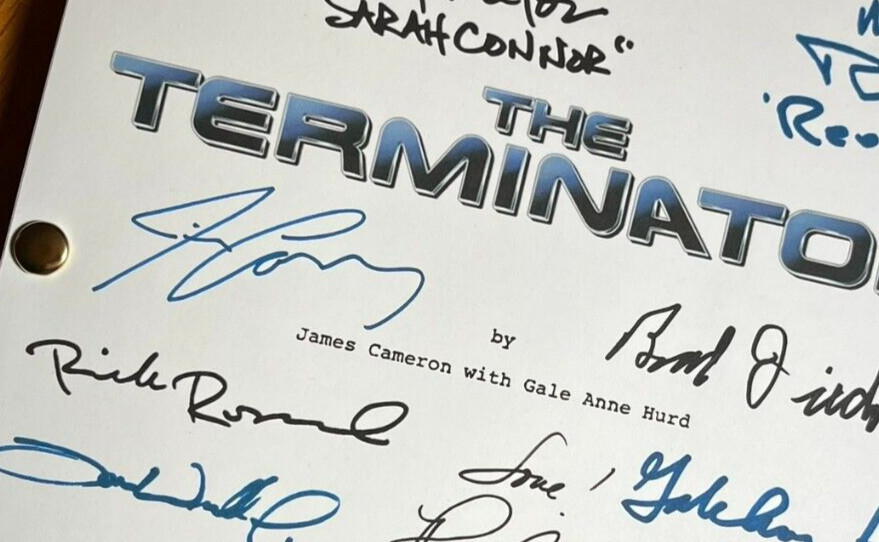 The Terminator Script Signed- Autograph Reprints- 111 pgs- Arnold Schwarzenegger