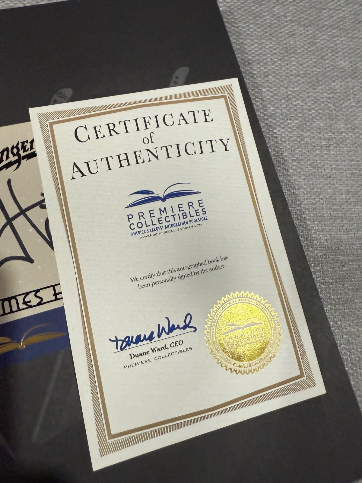 James Hetfield Signed Book Messengers Premiere Collectibles Autographed W/ COA