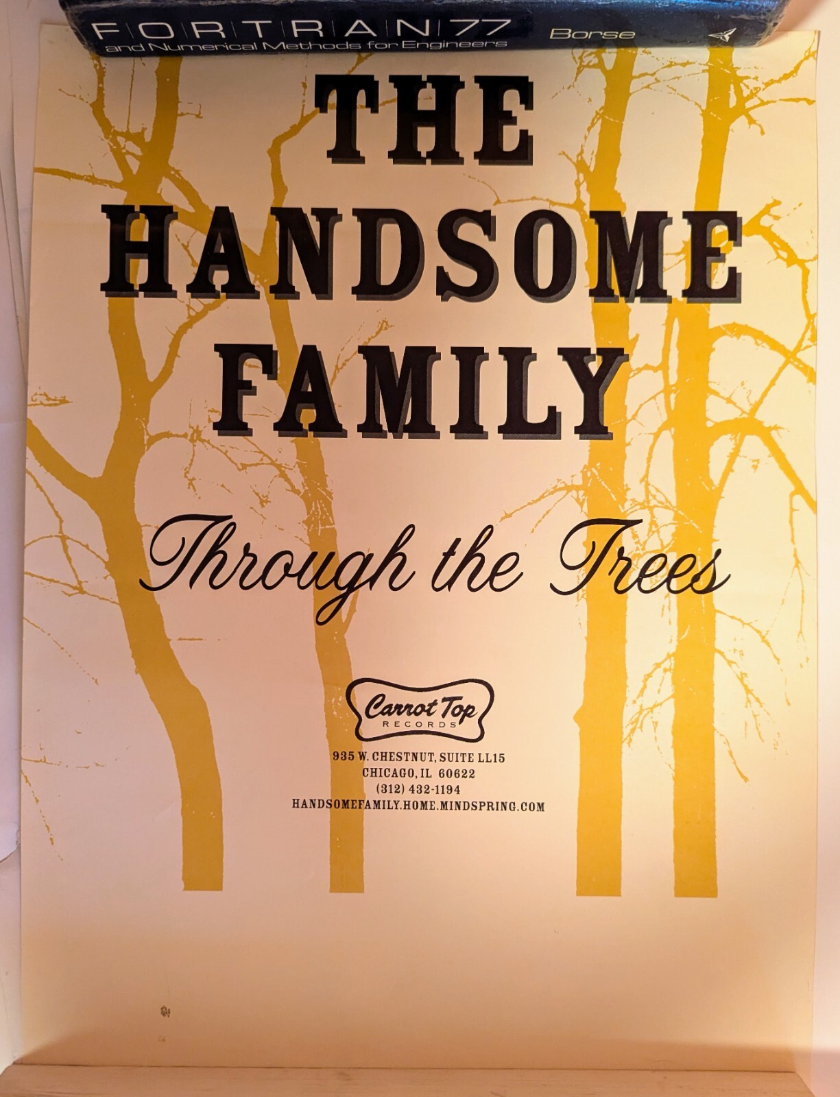 THE HANDSOME FAMILY Through The Trees PROMO POSTER 1998 Carrot Top Alt Country