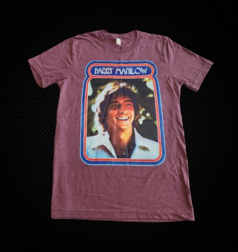 Barry Manilow T-Shirt*Brand New*Vintage Style*Classic 1976 Image*Medium