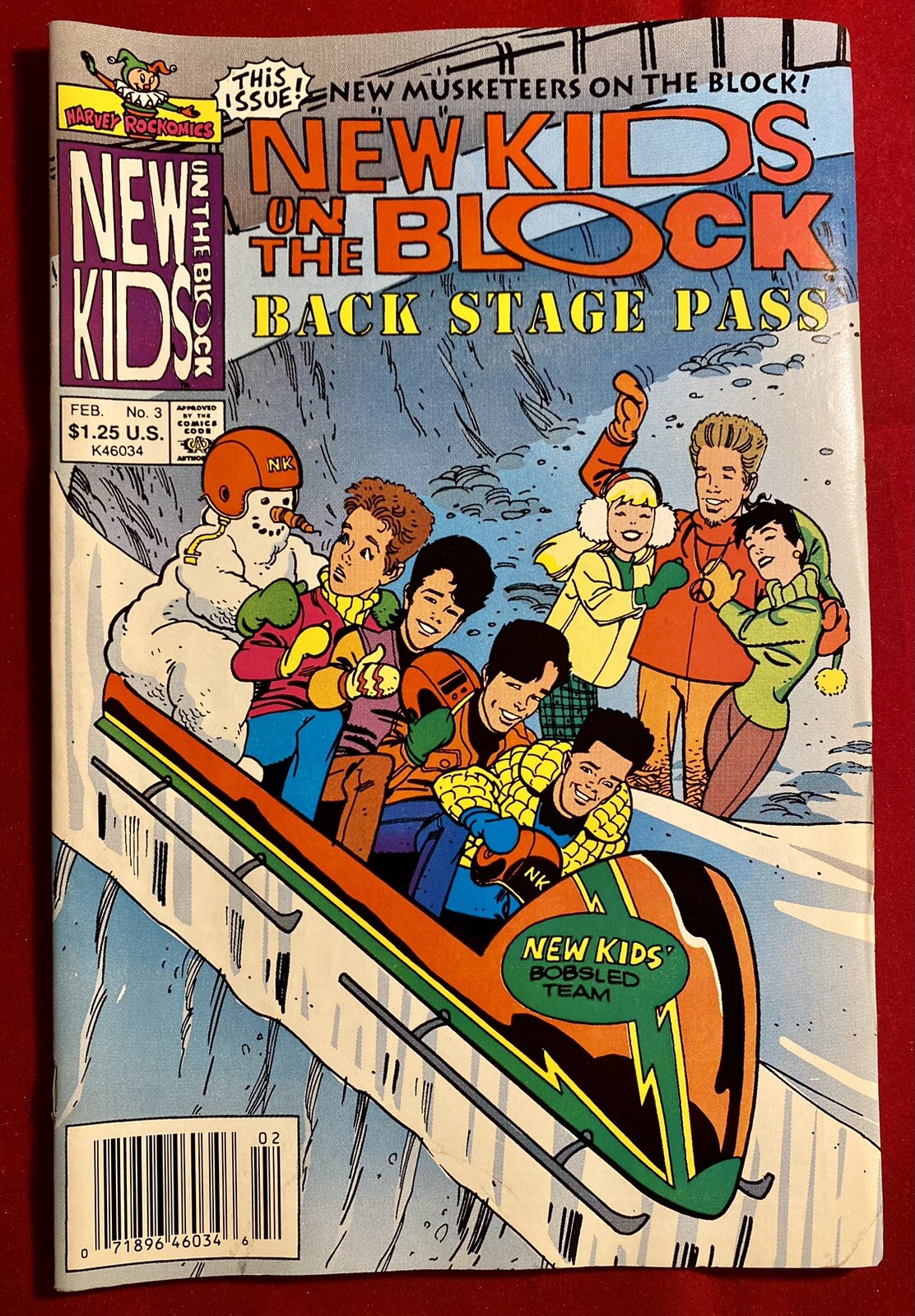 Harvey Rockcomics THE NEW KIDS ON THE BLOCK Back Stage Pass #3 Comic Book 1991