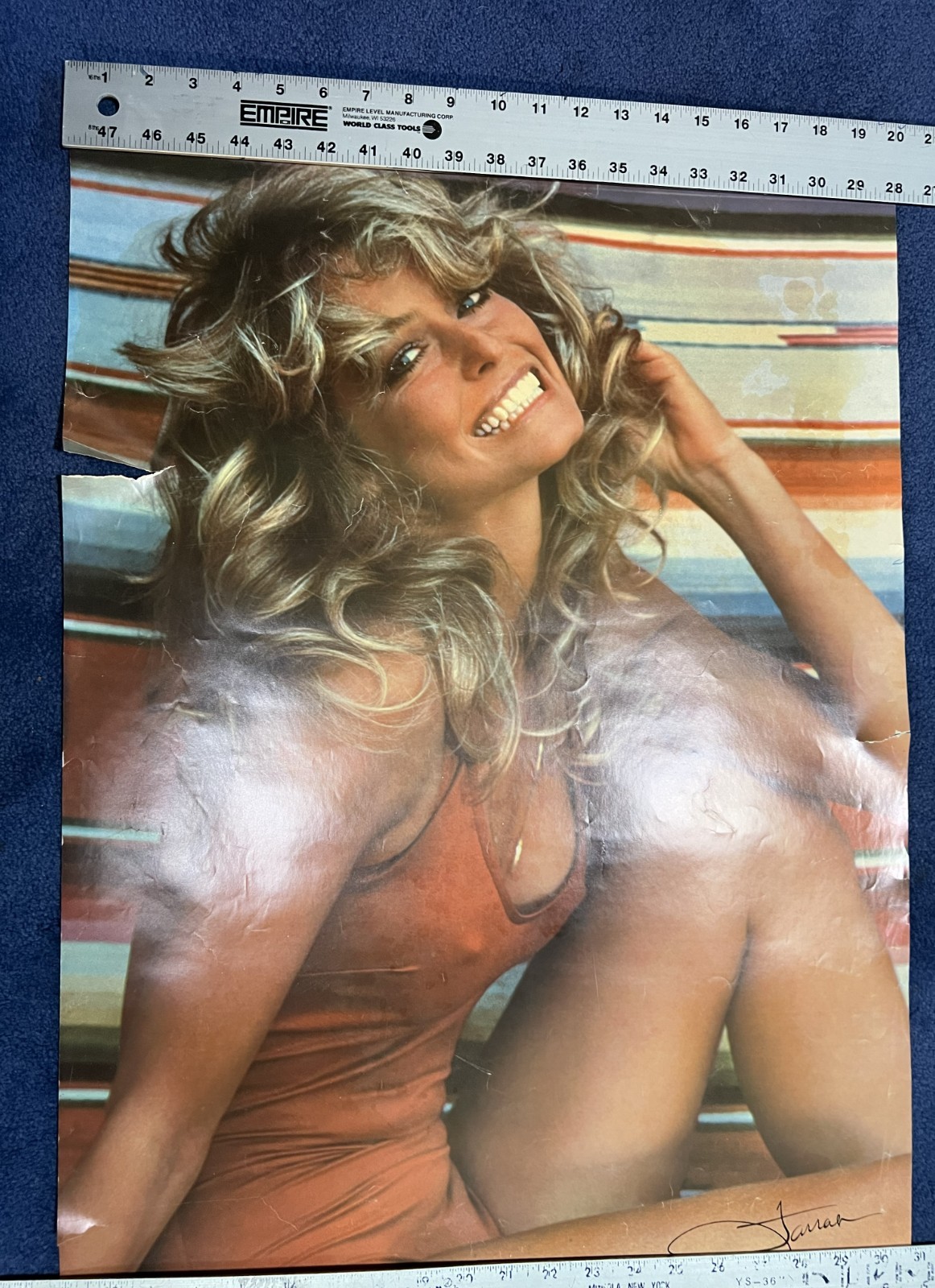 Farrah Fawcett vintage iconic swimsuit poster 28 x 20