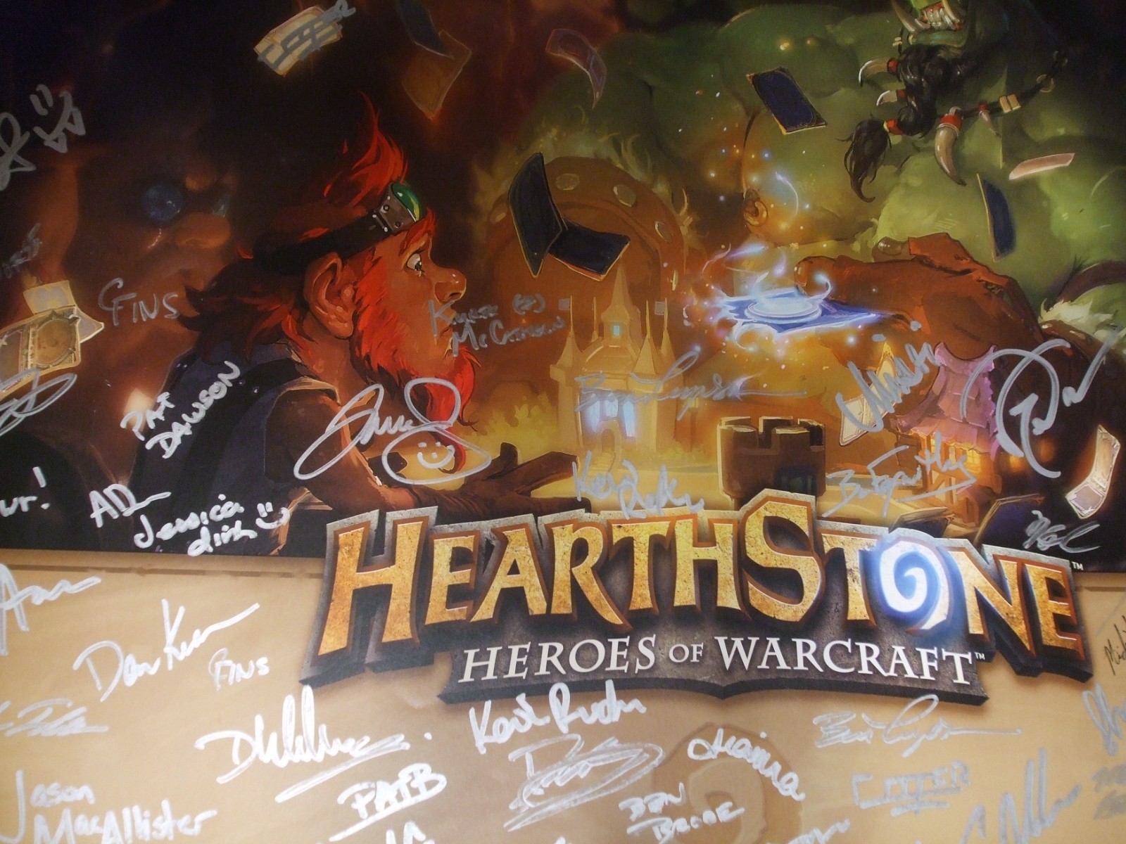 BlizzCon 2013 Hearthstone Signed Mini Poster 14×20 Autographed Vintage