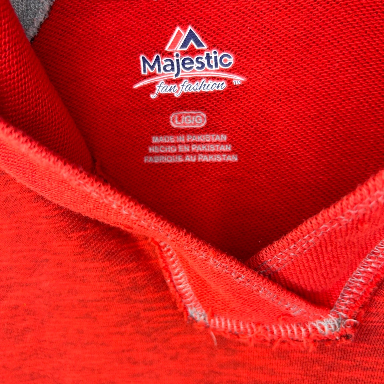 Cincinnati Reds MLB Baseball Lightweight Hoodie SZ Large Raglan Red Gray Logo