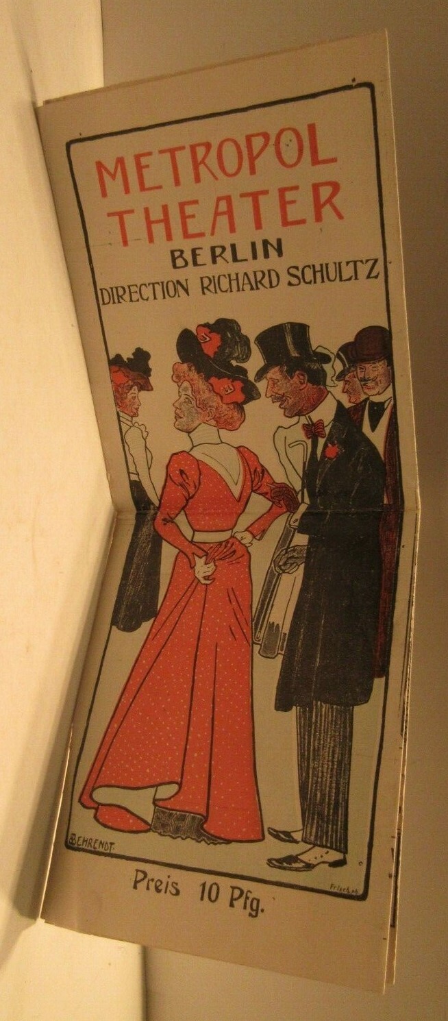 1900 Metropol Theater Berlin Germany with Program for Show