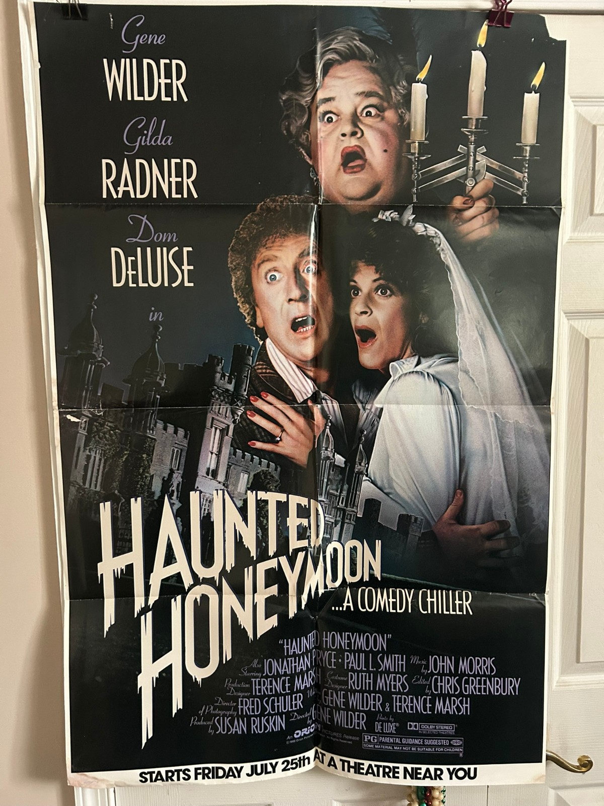 1986 Haunted Honeymoon SUBWAY Original Movie 29″ x 45″ Rare