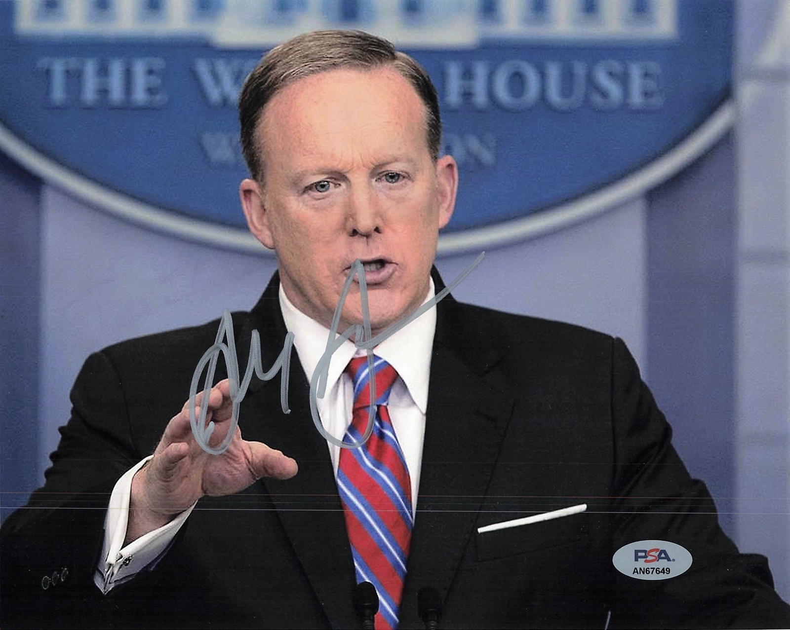 SEAN SPICER Signed 8×10 Photo PSA/DNA Autographed