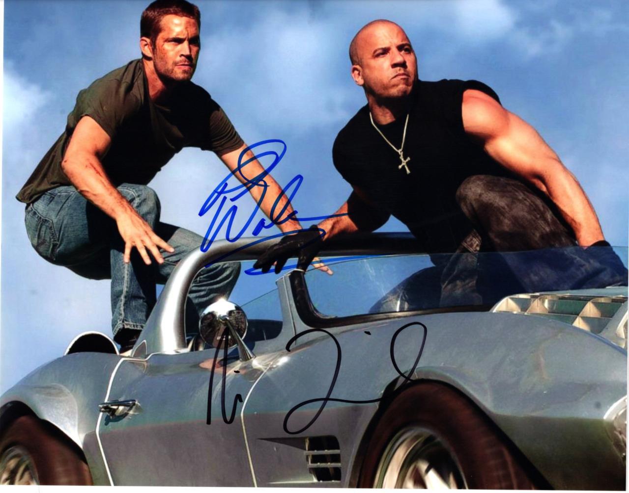 Paul Walker Vin Diesel signed 11×14 Picture autographed Photo Nice Photo and COA