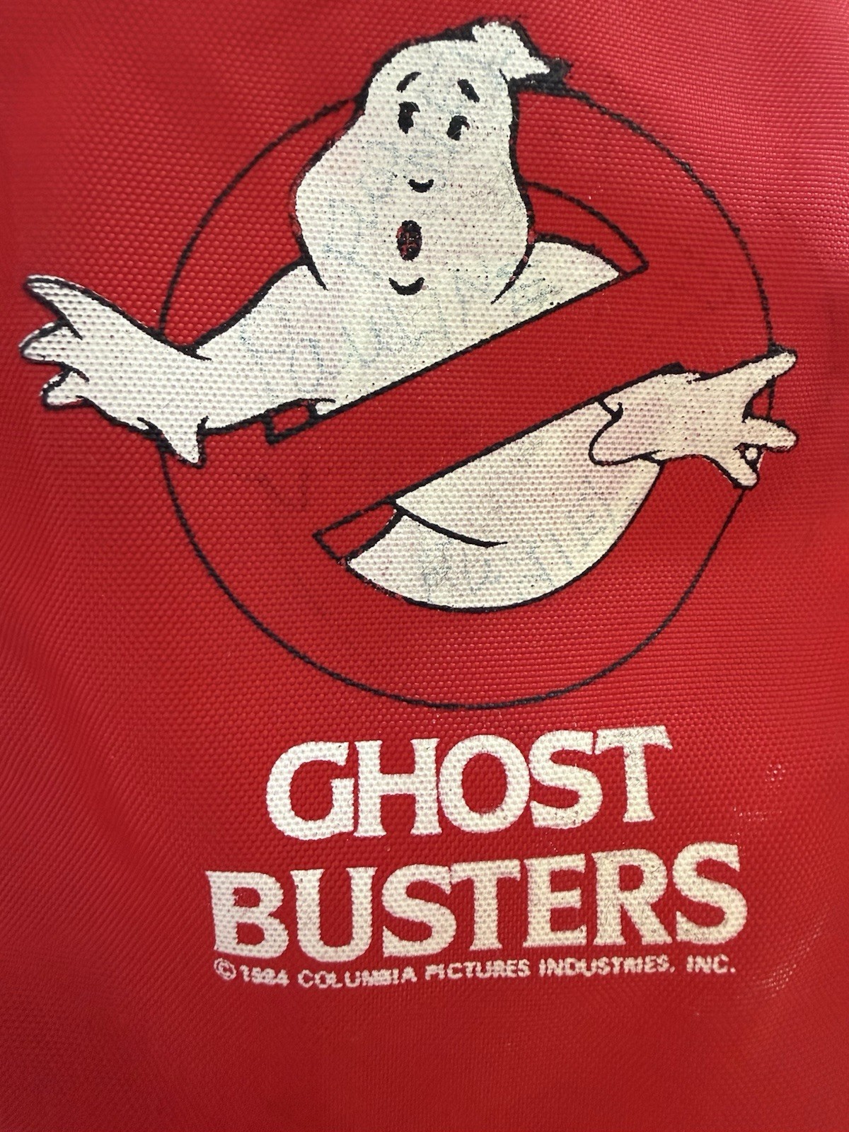 Vintage 1984 Ghostbusters Red/white Columbia Pictures Mini Duffel Bag