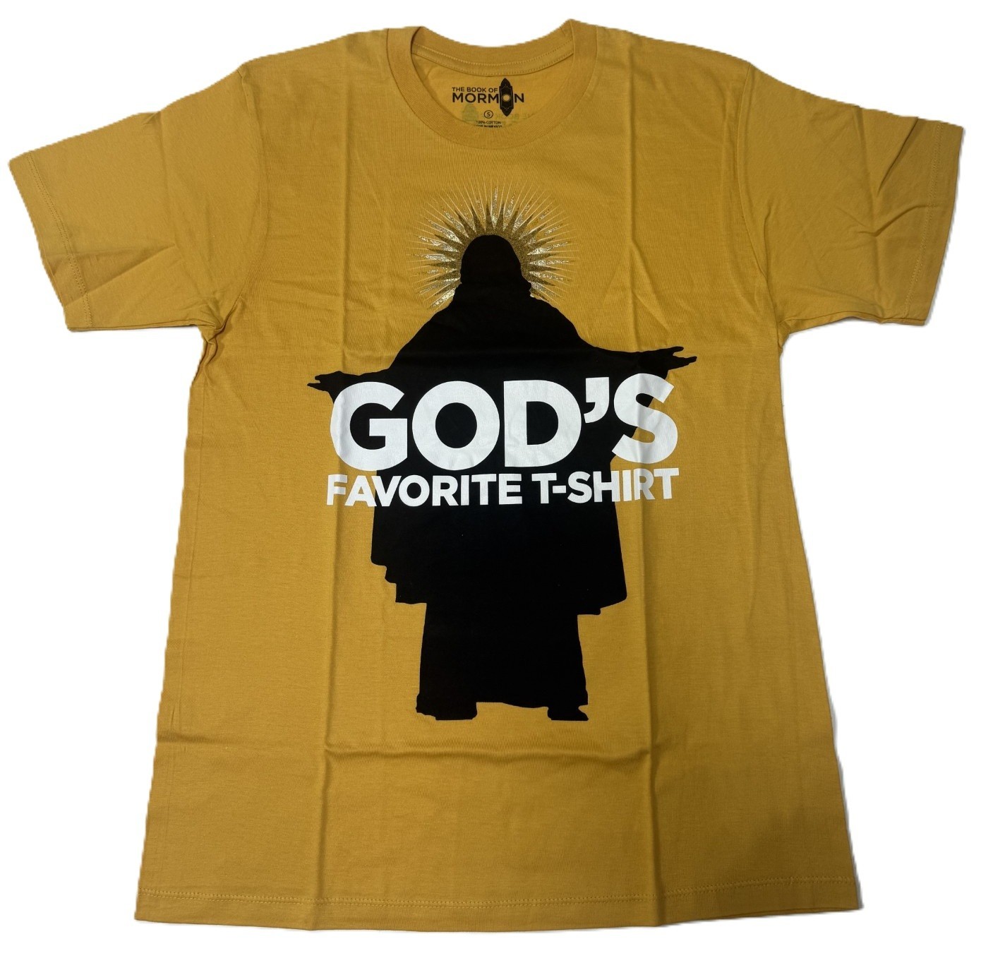 THE BOOK OF MORMON BROADWAY MUSICAL + GODS FAVORITE TEE T-SHIRT + ORIGINAL! NEW!