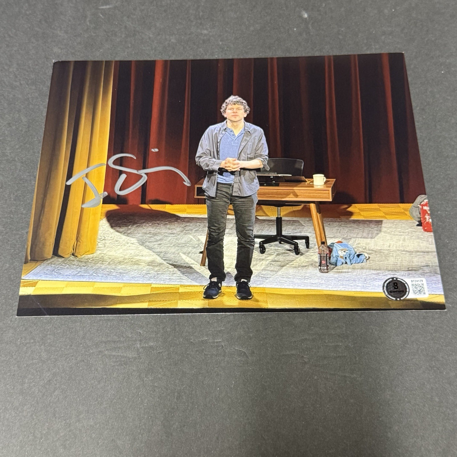 Jesse Eisenberg Signed The Ziegfeld Files Broadway 8×10 Photo Beckett BAS C