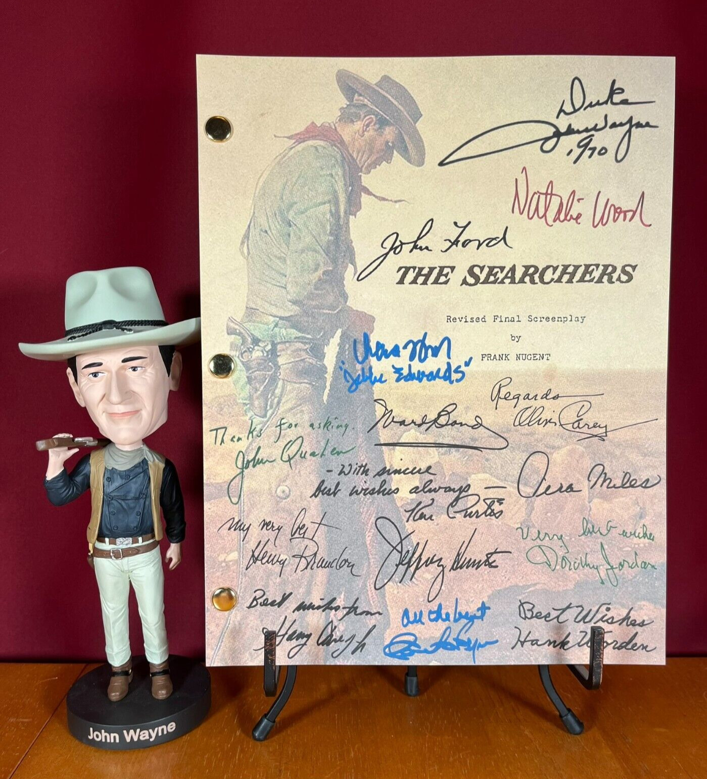 The Searchers Script Signed- Autograph Reprints- 140 Pages- John Wayne- Westerns