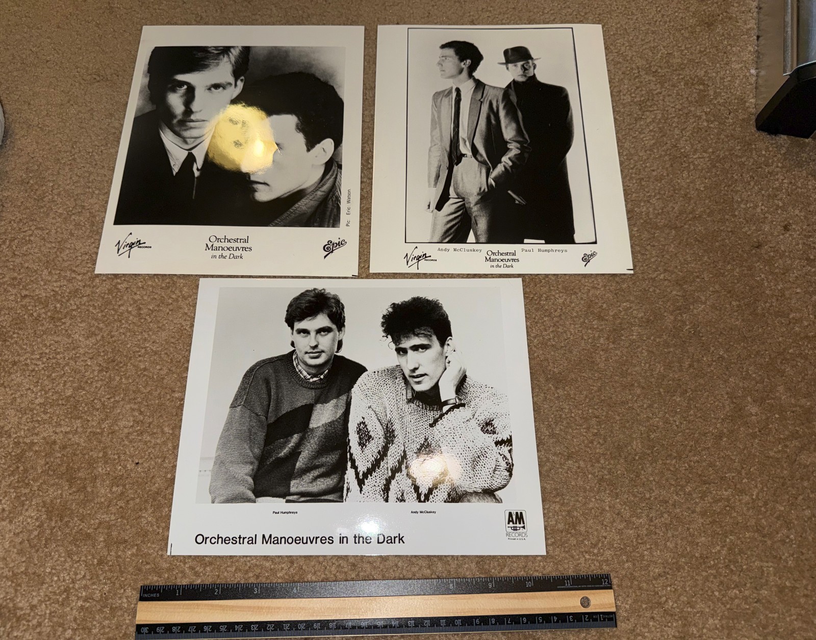 OMD Orchestral Manoeuvres in the Dark original promo photos LOT OF 3