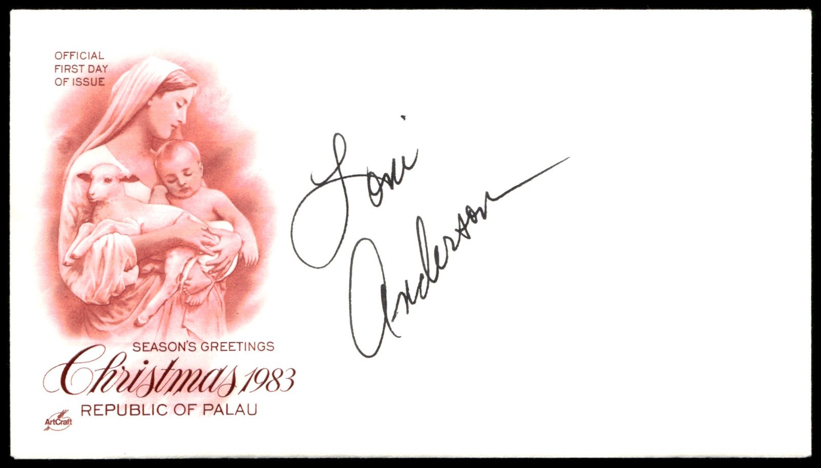 Actress Loni Anderson First 1st Day Cover Signed Auto -Rare Vintage Autograph