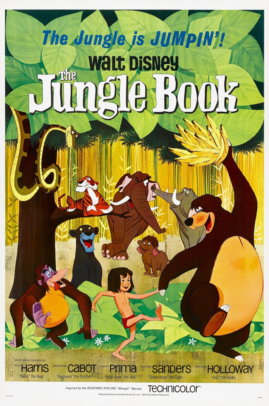 Walt Disney’s The Jungle Book movie poster (d) : 11 x 17 inches
