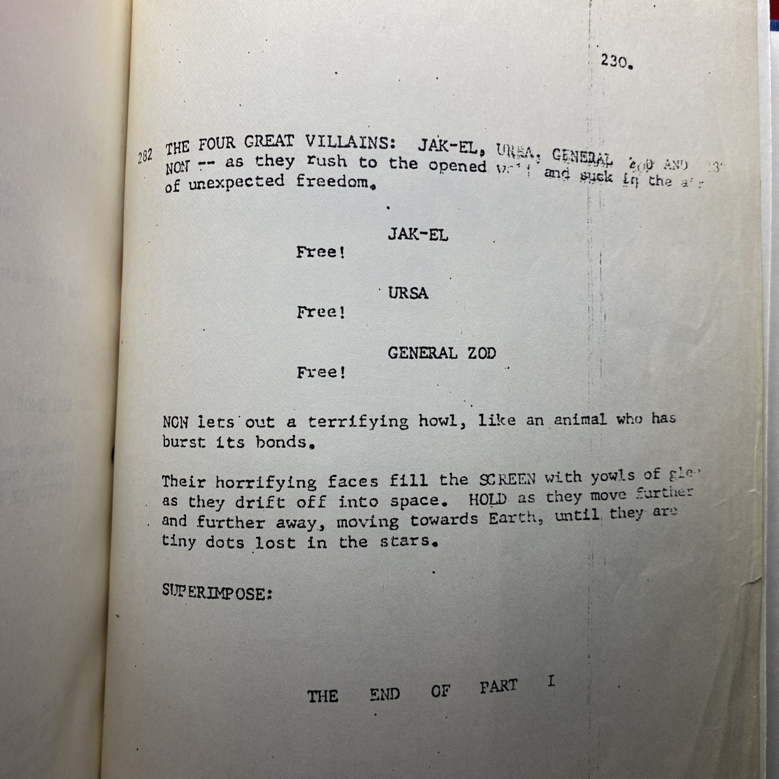 Bound Superman Final Screenplay 1976