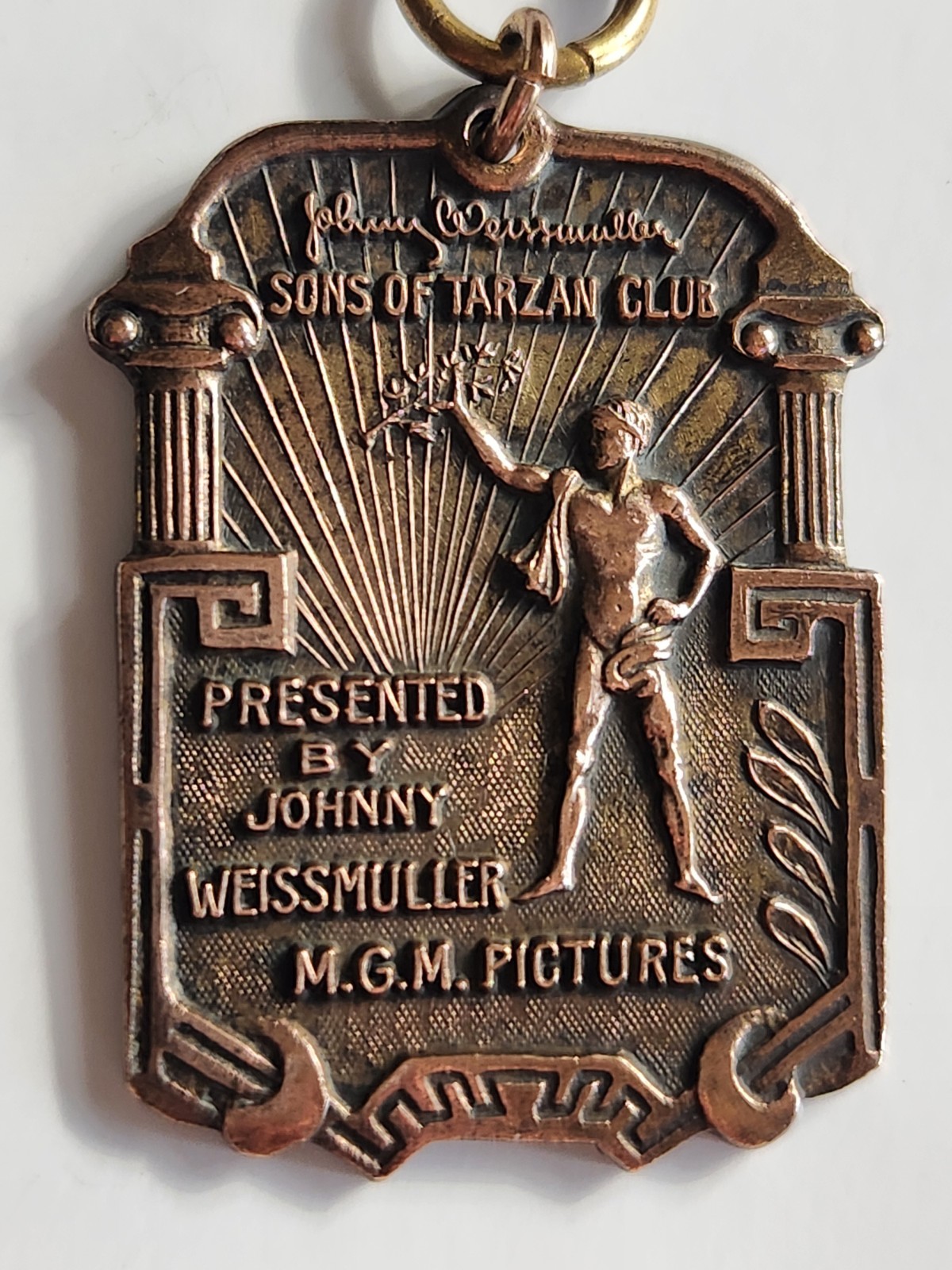 Sons of Tarzan Club Johnny Weissmuller MGM Award Medal c. 1939