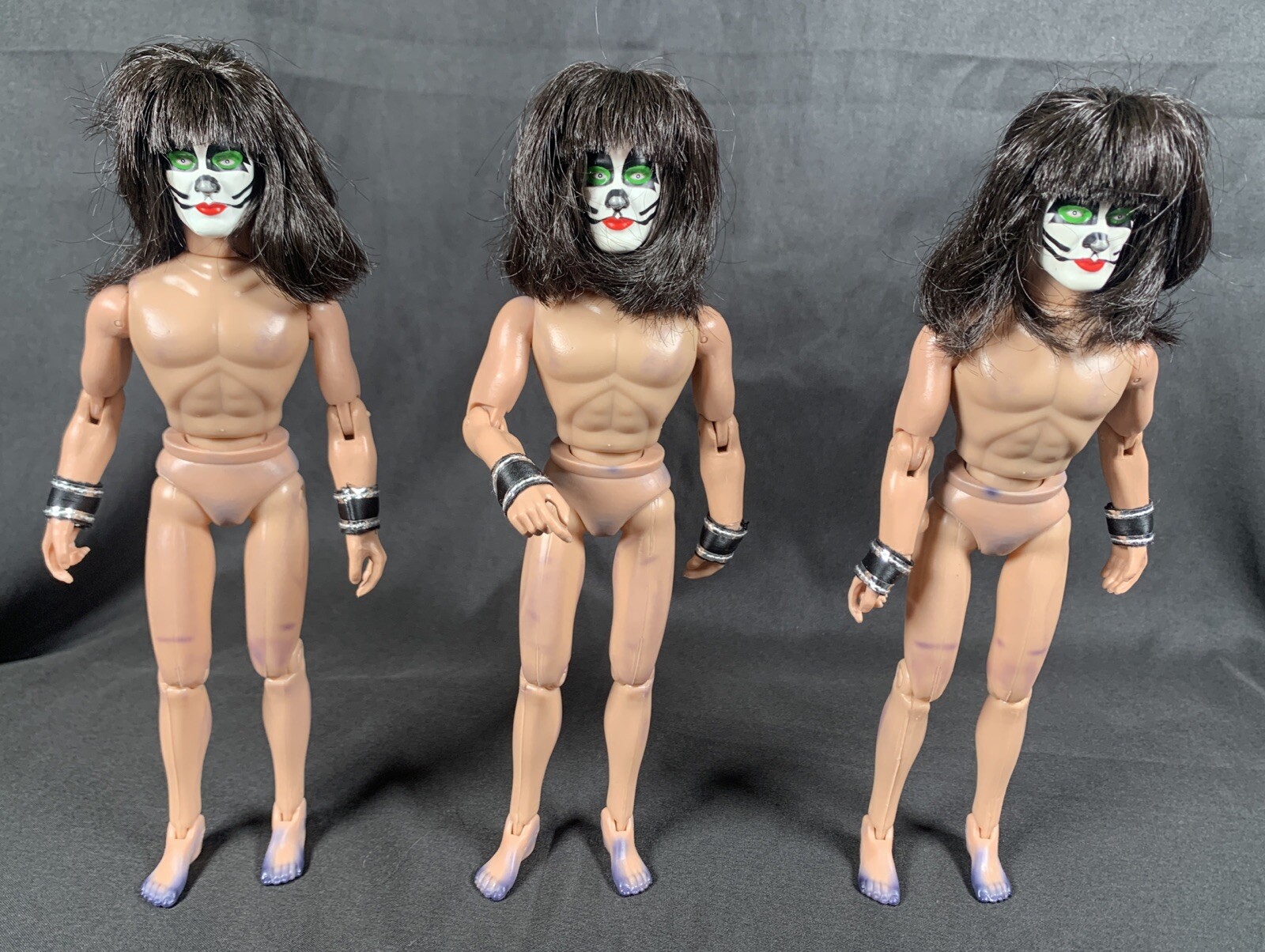 ✨KISS Figures Toy Co 8″ Dolls Set Of Three No Clothes The Catman NOS✨