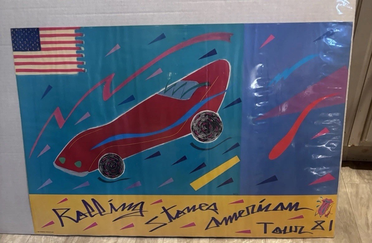 Original 1981 Rolling Stones American Tour Concert Poster