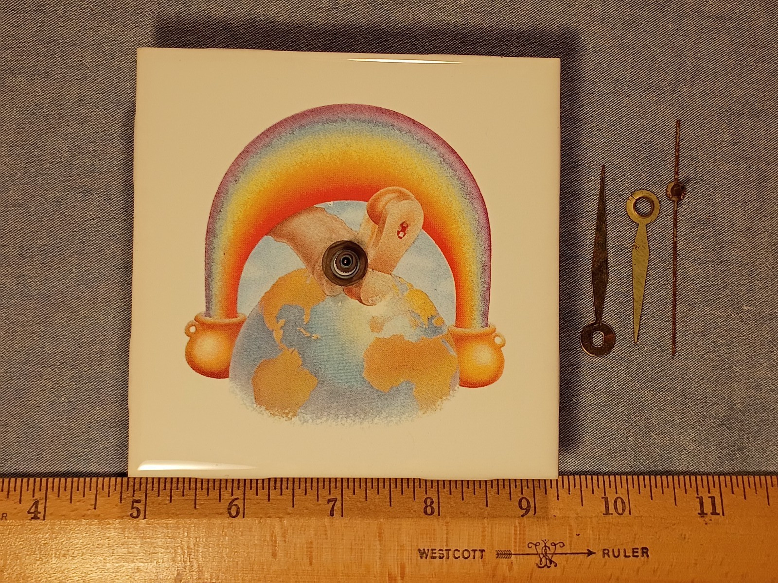 Grateful Dead Europe 72 Tile Clock -NOS-