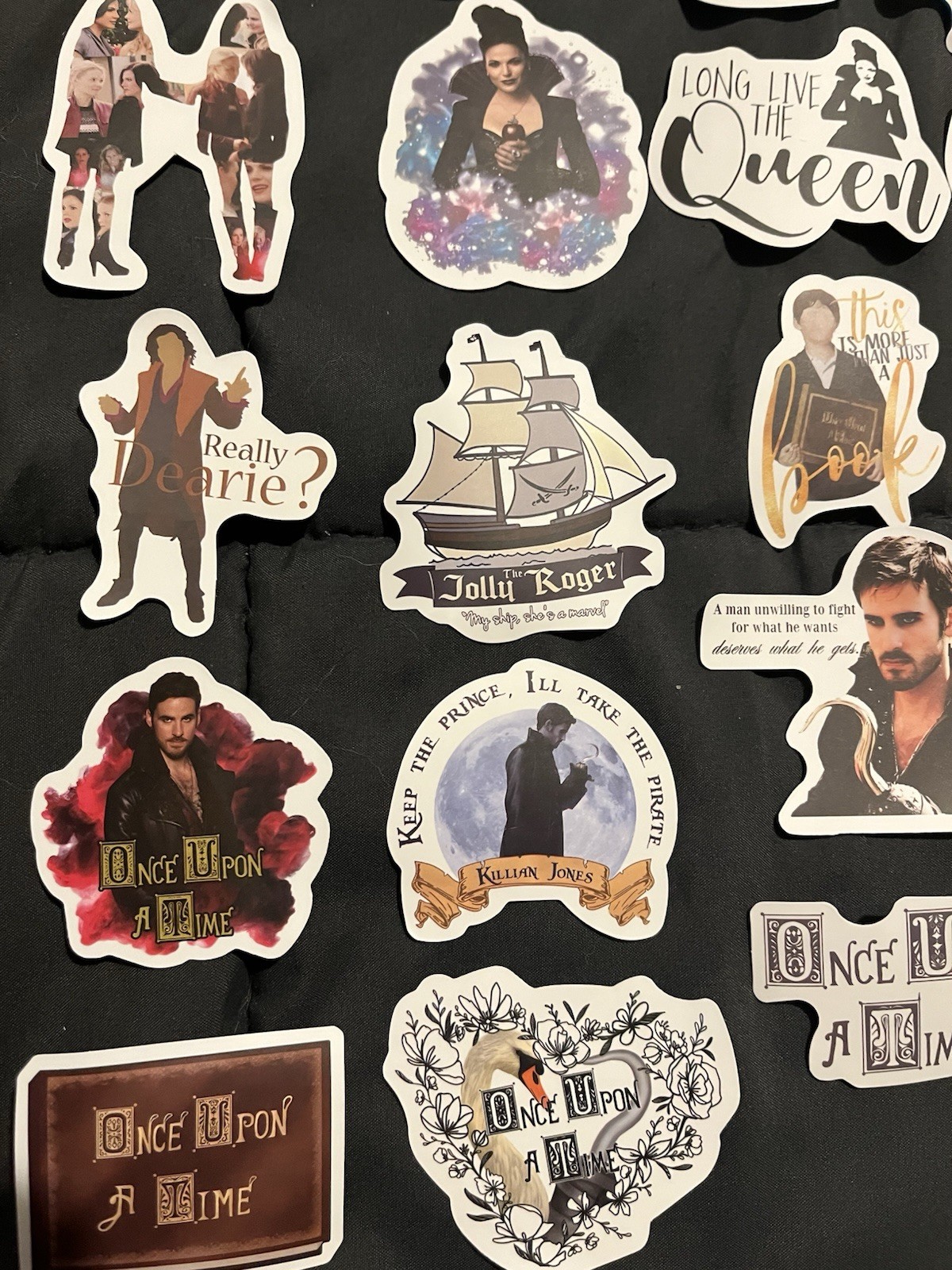 10 PCs Random ~2×2” Once Upon a Time Tv show Inspired Stickers Emma Swan Killian
